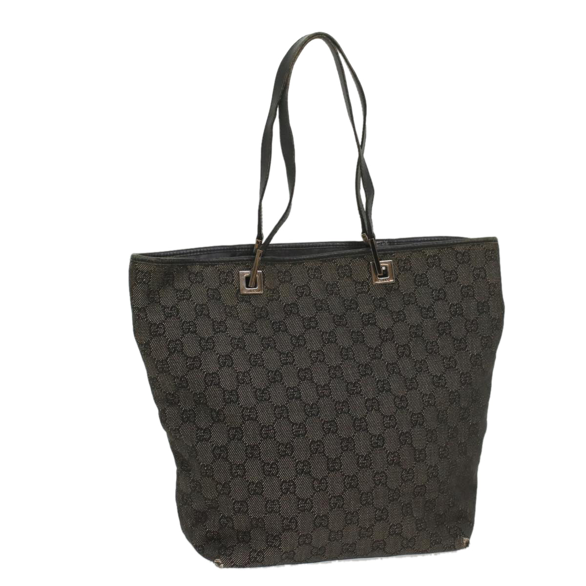 GUCCI GG Canvas Tote Bag Black 31243 56348