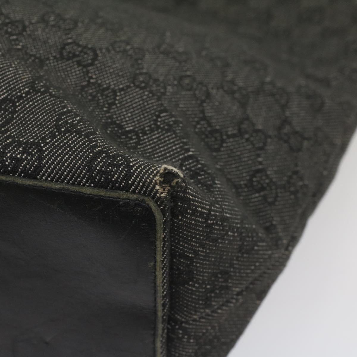 GUCCI GG Canvas Tote Bag Black 31243 56348