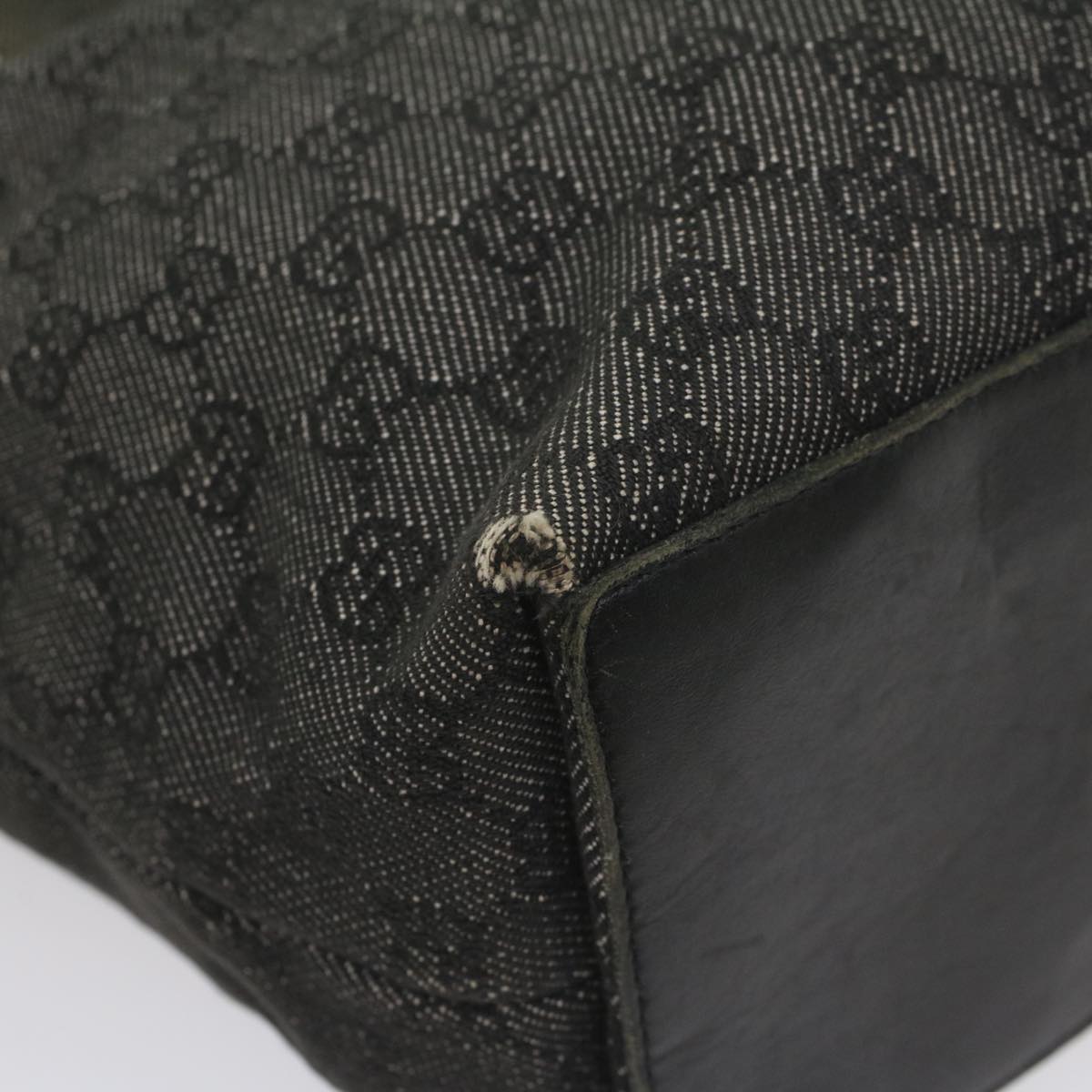 GUCCI GG Canvas Tote Bag Black 31243 56348
