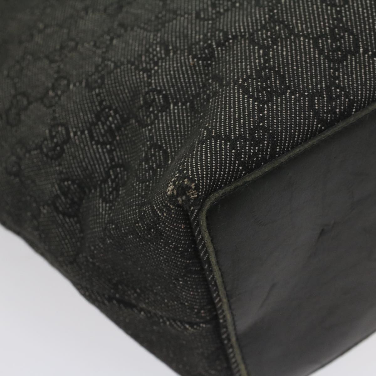 GUCCI GG Canvas Tote Bag Black 31243 56348