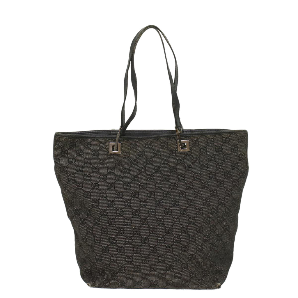 GUCCI GG Canvas Tote Bag Black 31243 56348