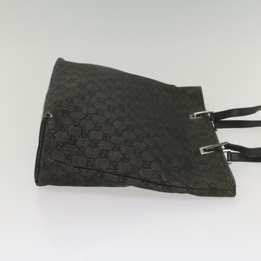 GUCCI GG Canvas Tote Bag Black 31243 56348
