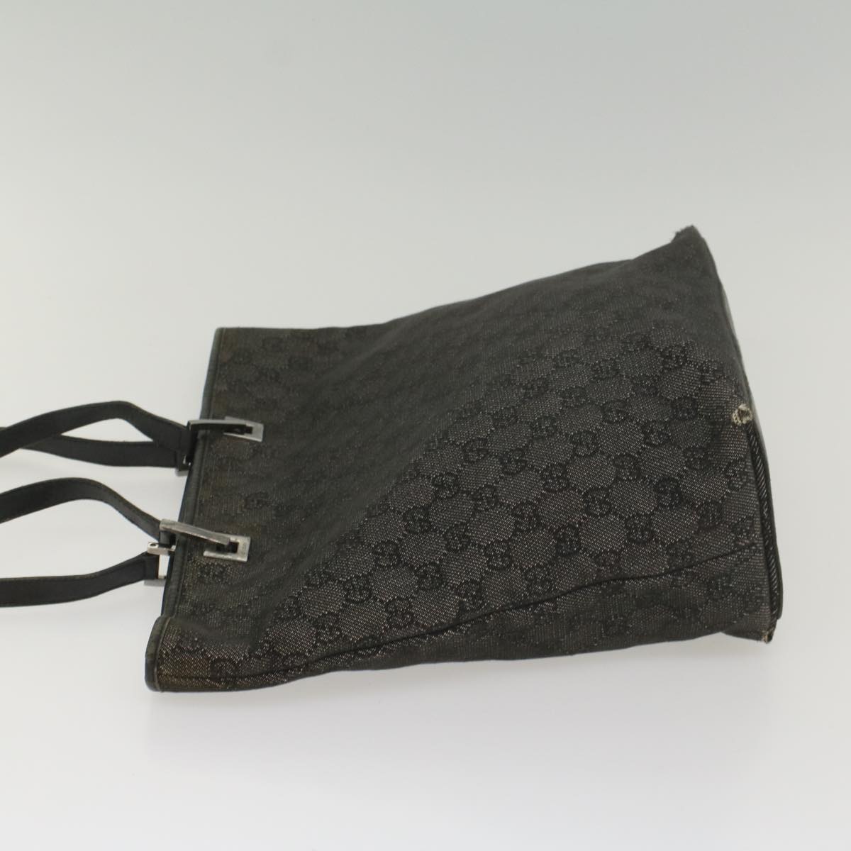 GUCCI GG Canvas Tote Bag Black 31243 56348