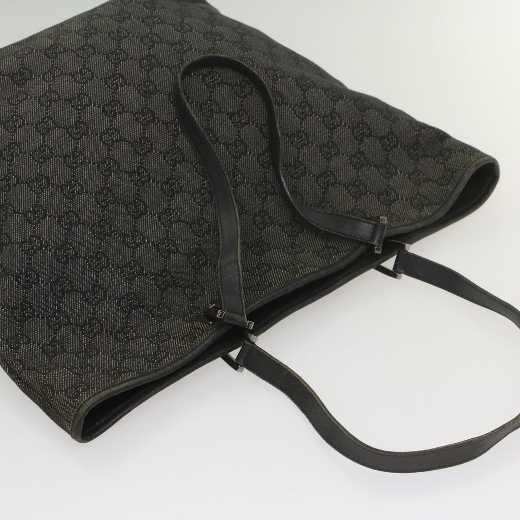 GUCCI GG Canvas Tote Bag Black 31243 56348