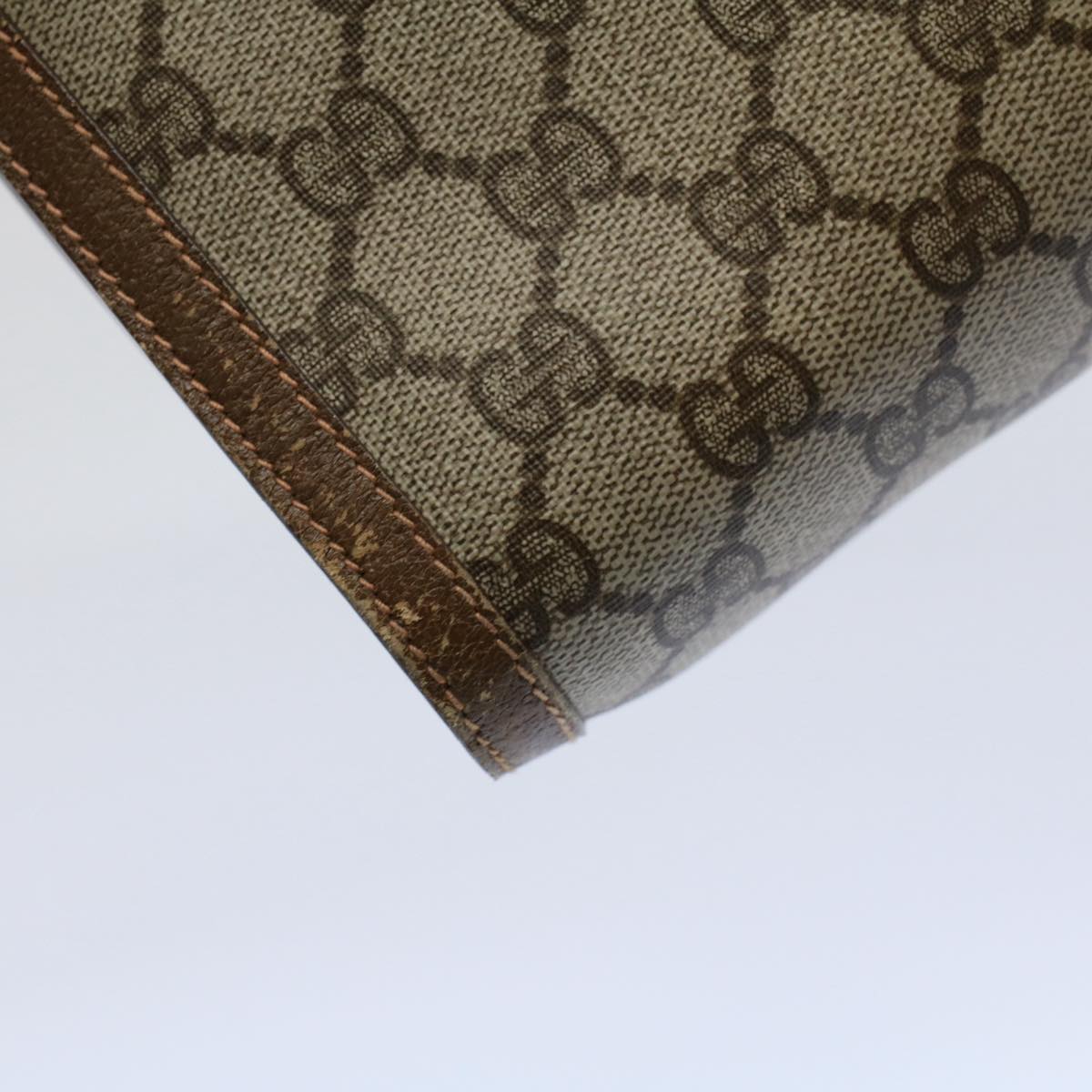 GUCCI GG Supreme Web Sherry Line Clutch Bag Beige Red Green 89 01 033 56366