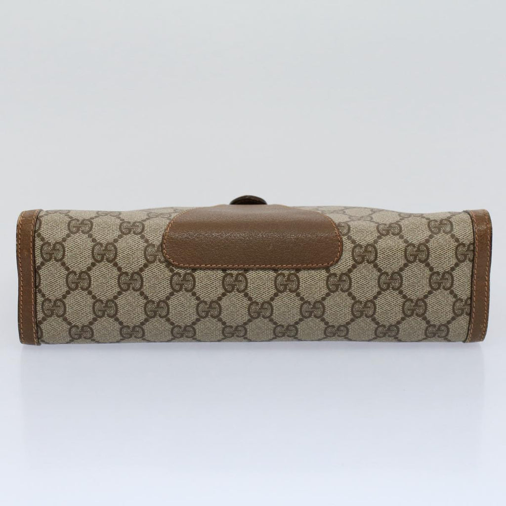 GUCCI GG Supreme Web Sherry Line Clutch Bag Beige Red Green 89 01 033 56366
