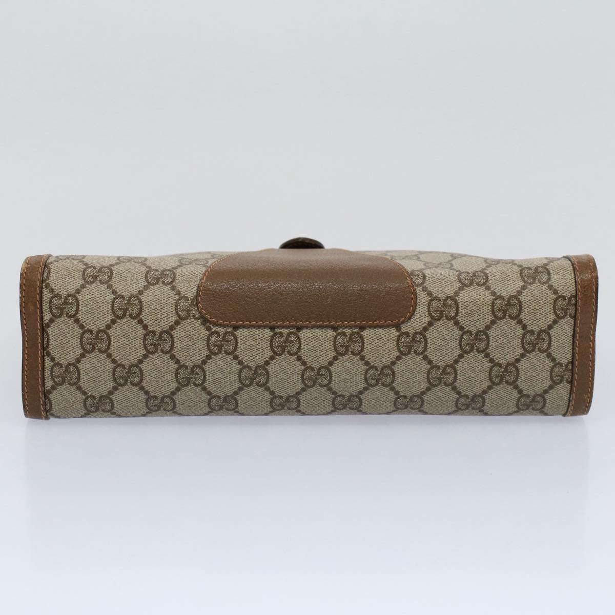 GUCCI GG Supreme Web Sherry Line Clutch Bag Beige Red Green 89 01 033 56366