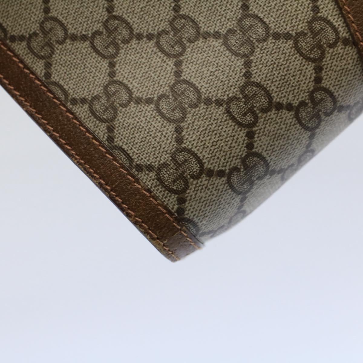 GUCCI GG Supreme Web Sherry Line Clutch Bag Beige Red Green 89 01 033 56366