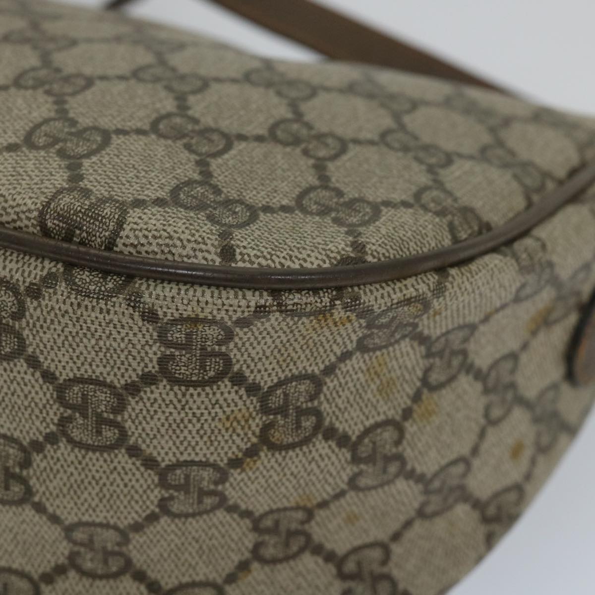 GUCCI GG Supreme Web Sherry Line Shoulder Bag Beige Red 89 02 032 56367
