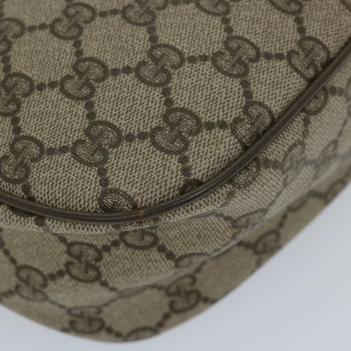 GUCCI GG Supreme Web Sherry Line Shoulder Bag Beige Red 89 02 032 56367
