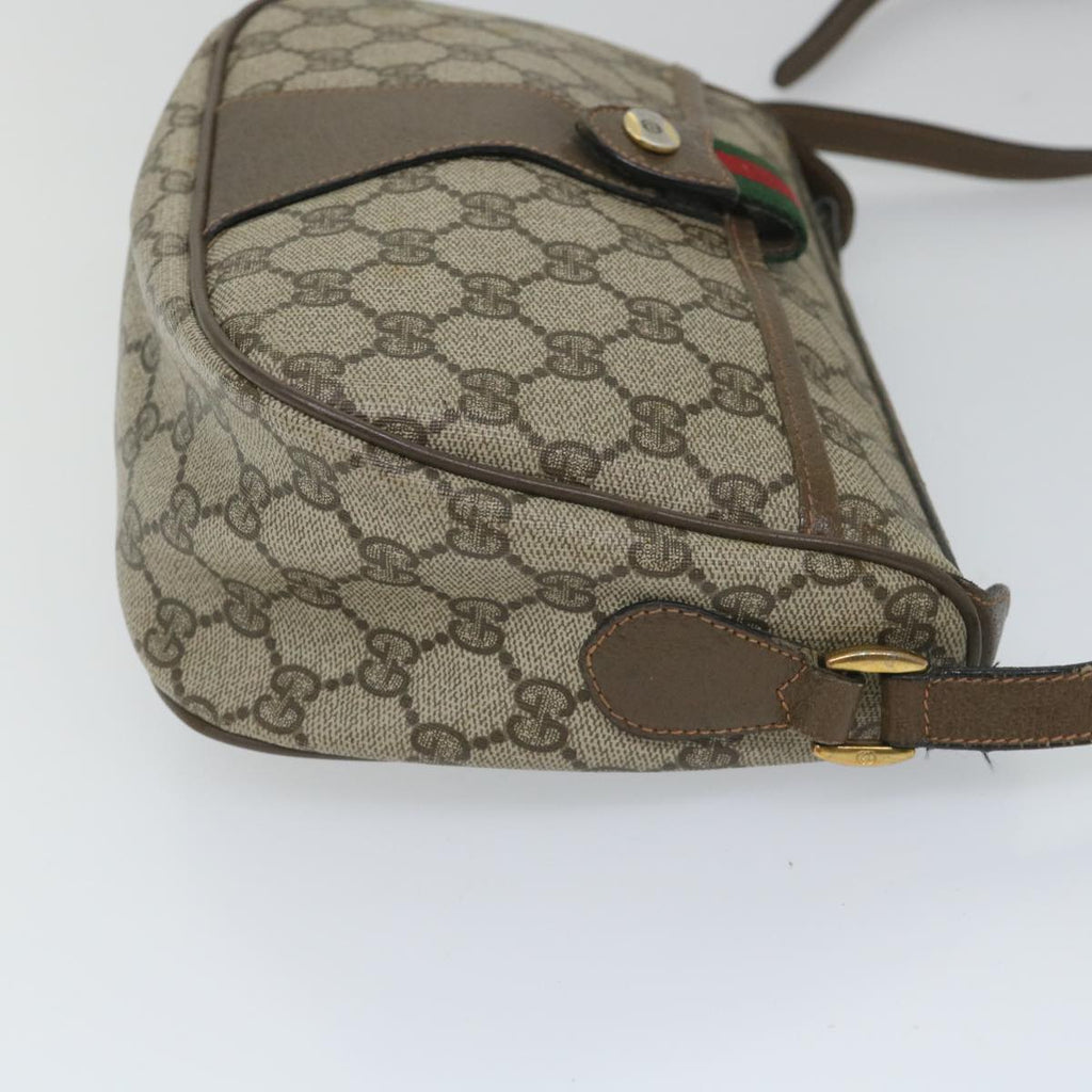GUCCI GG Supreme Web Sherry Line Shoulder Bag Beige Red 89 02 032 56367