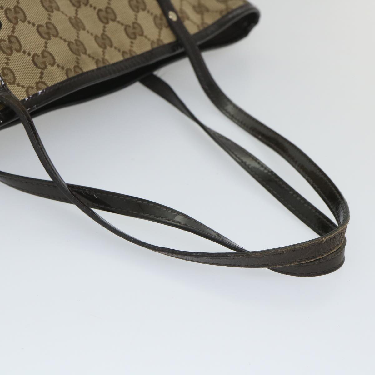 GUCCI GG Canvas Web Sherry Line Tote Bag Beige Red Green 211971 56389