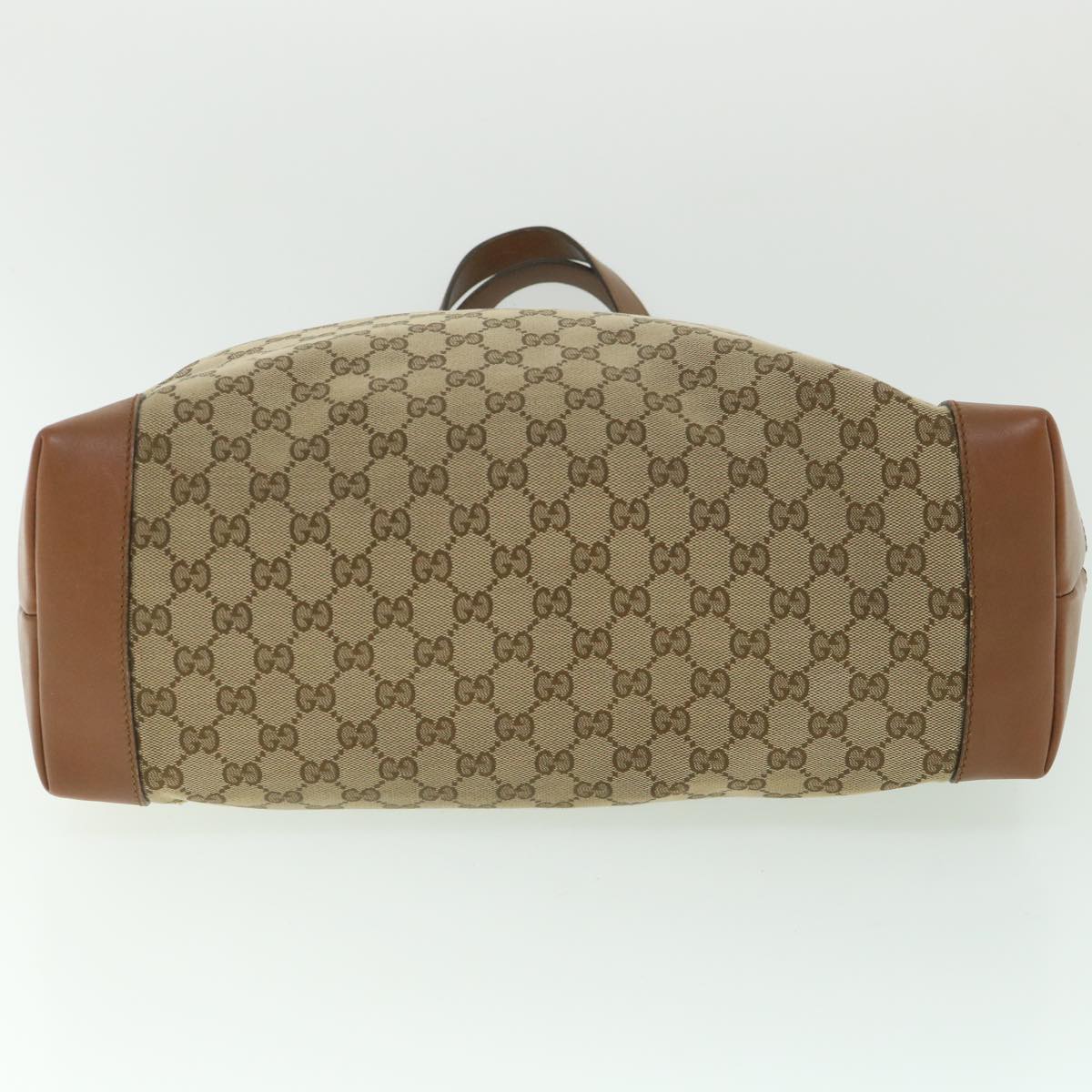 GUCCI GG Canvas Web Sherry Line Tote Bag Beige Red Green 308928 56399