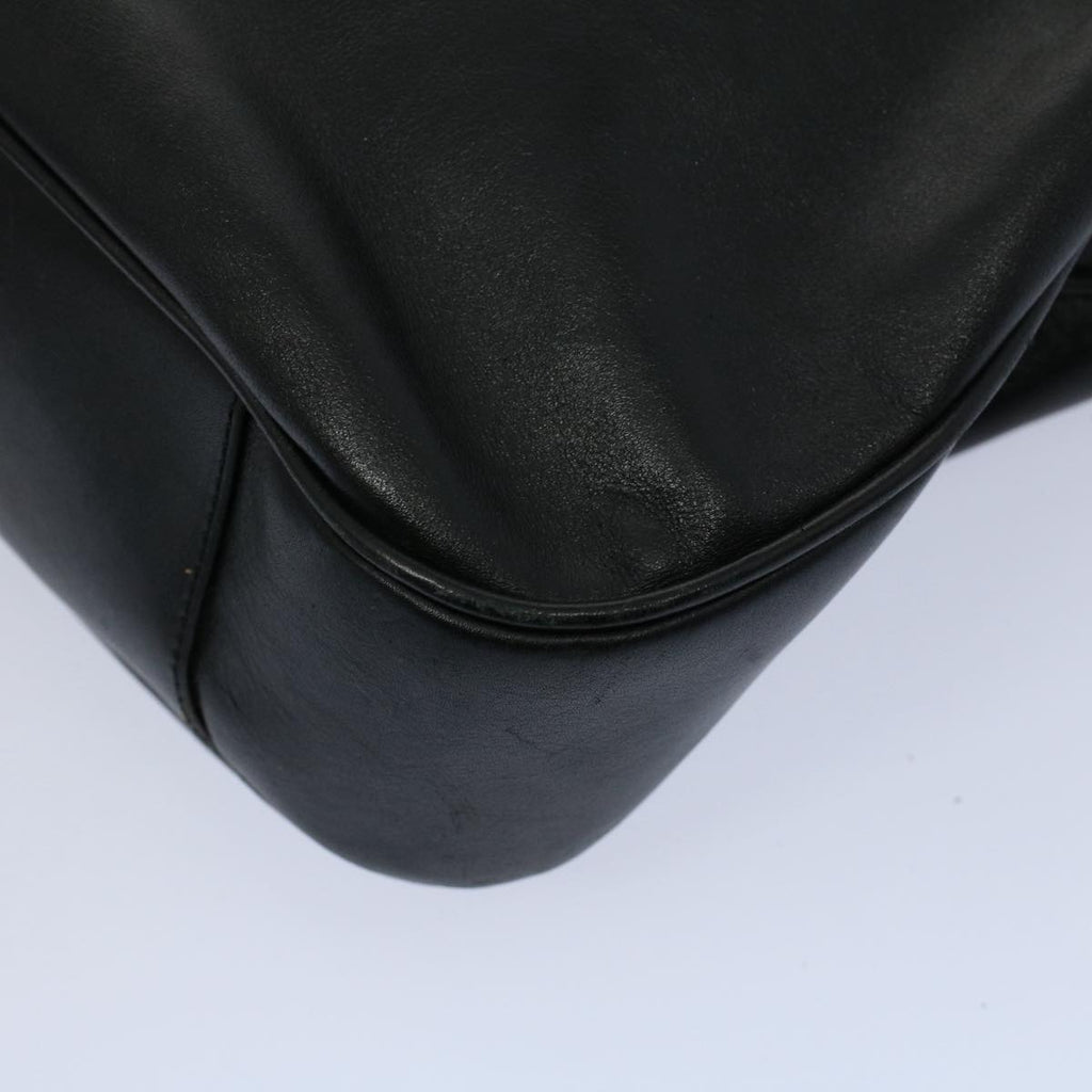 GUCCI Bamboo Shoulder Bag Leather 2way Black 001 2123 1633 56406