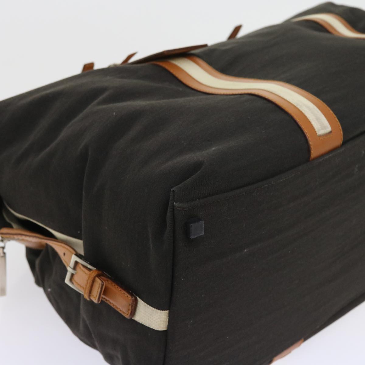 GUCCI Boston Bag Nylon Brown 012 0539 001553 56409