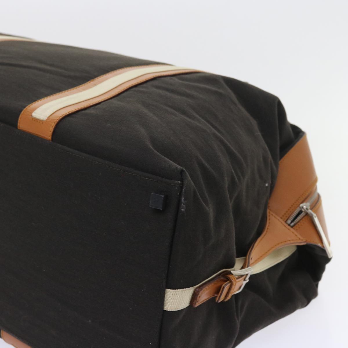 GUCCI Boston Bag Nylon Brown 012 0539 001553 56409