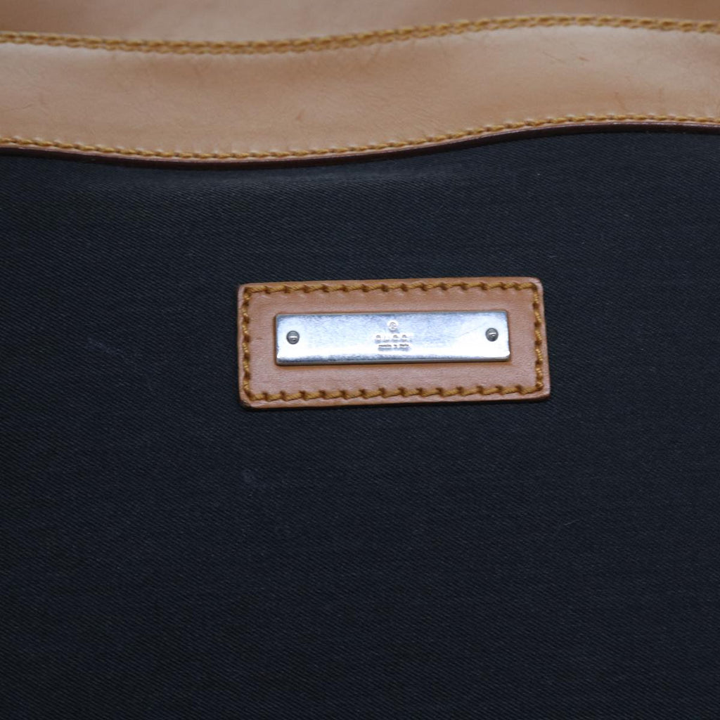 GUCCI Boston Bag Nylon Brown 012 0539 001553 56409