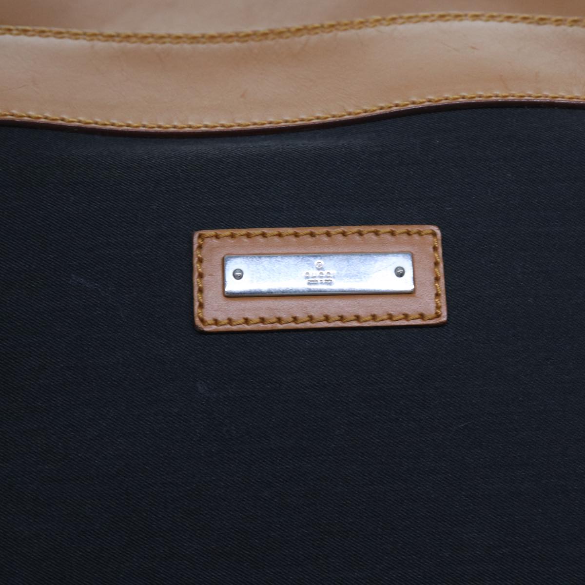 GUCCI Boston Bag Nylon Brown 012 0539 001553 56409