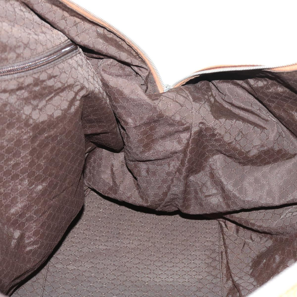 GUCCI Boston Bag Nylon Brown 012 0539 001553 56409