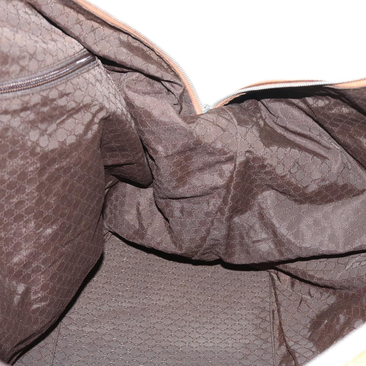 GUCCI Boston Bag Nylon Brown 012 0539 001553 56409