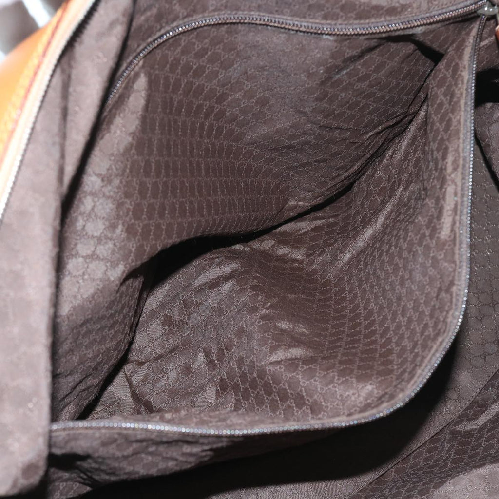 GUCCI Boston Bag Nylon Brown 012 0539 001553 56409