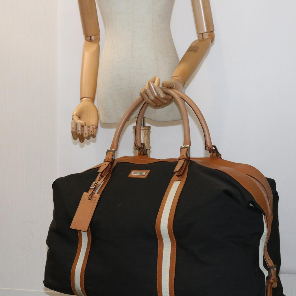GUCCI Boston Bag Nylon Brown 012 0539 001553 56409