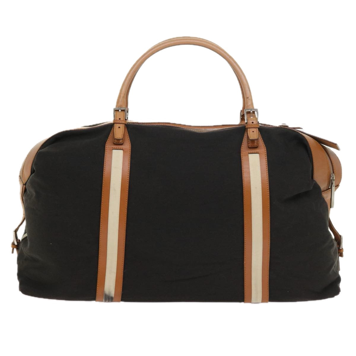 GUCCI Boston Bag Nylon Brown 012 0539 001553 56409