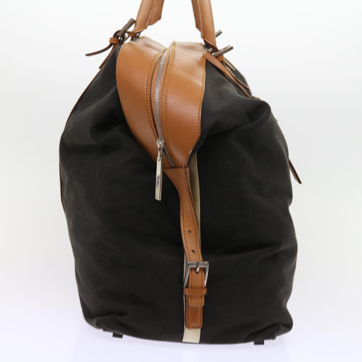GUCCI Boston Bag Nylon Brown 012 0539 001553 56409