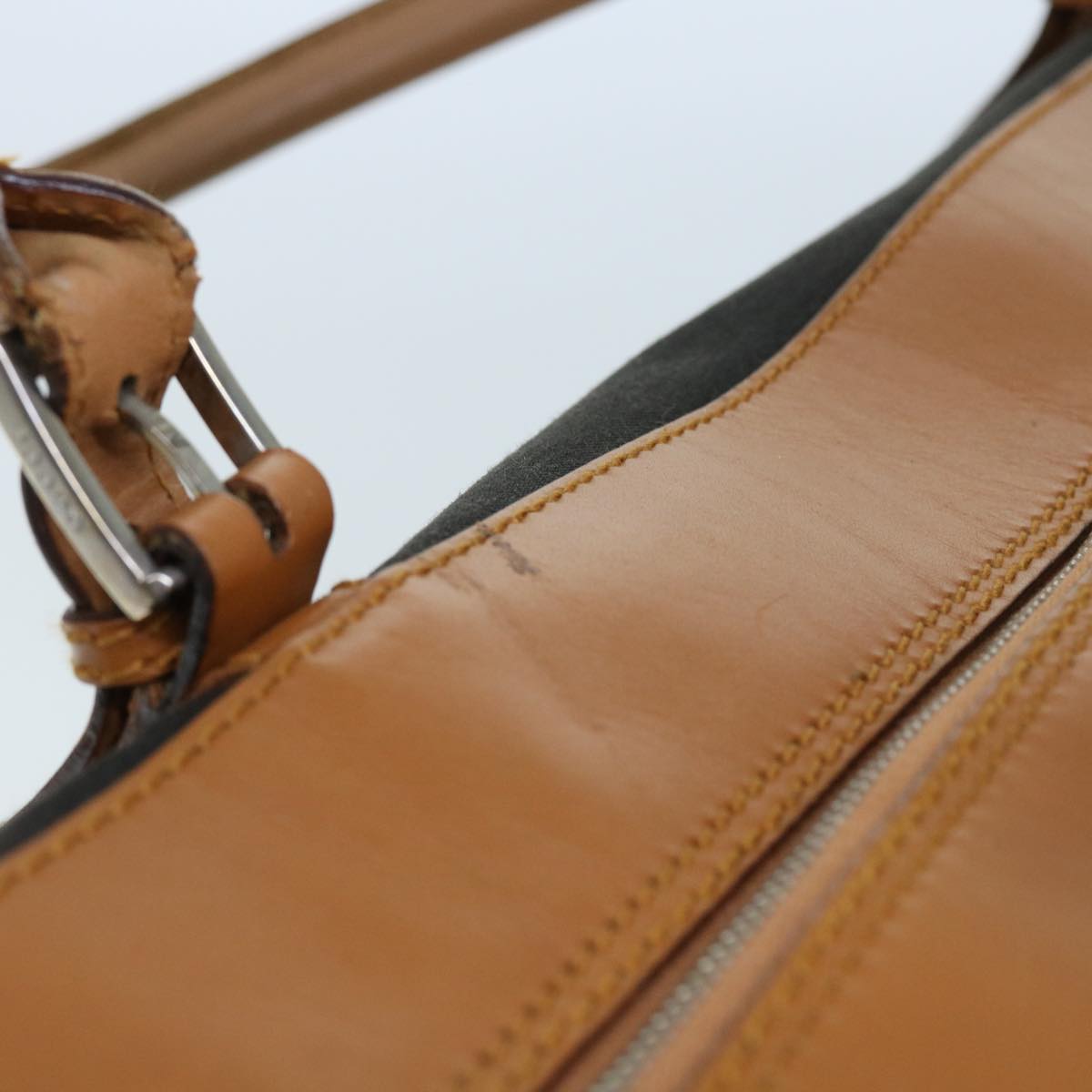 GUCCI Boston Bag Nylon Brown 012 0539 001553 56409