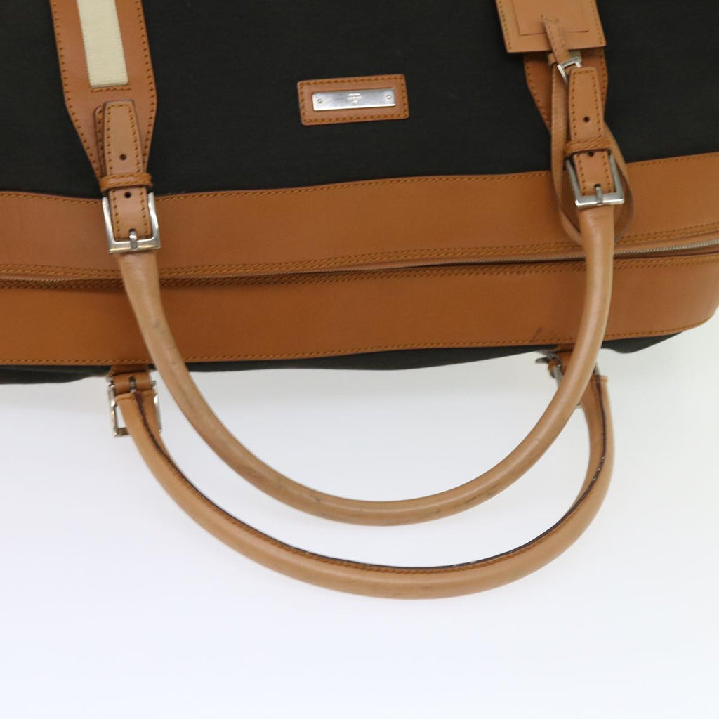 GUCCI Boston Bag Nylon Brown 012 0539 001553 56409