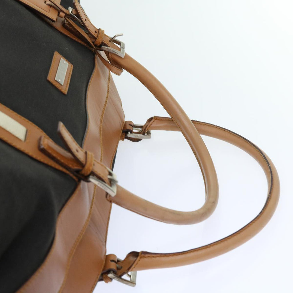 GUCCI Boston Bag Nylon Brown 012 0539 001553 56409