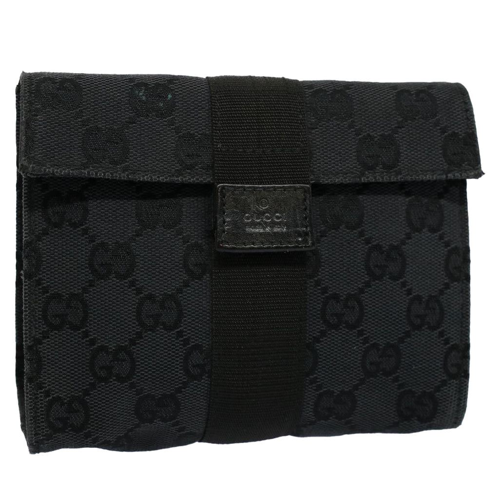 GUCCI GG Canvas Guccissima Pouch Black 039 0991 002058 56450