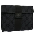 GUCCI GG Canvas Guccissima Pouch Black 039 0991 002058 56450