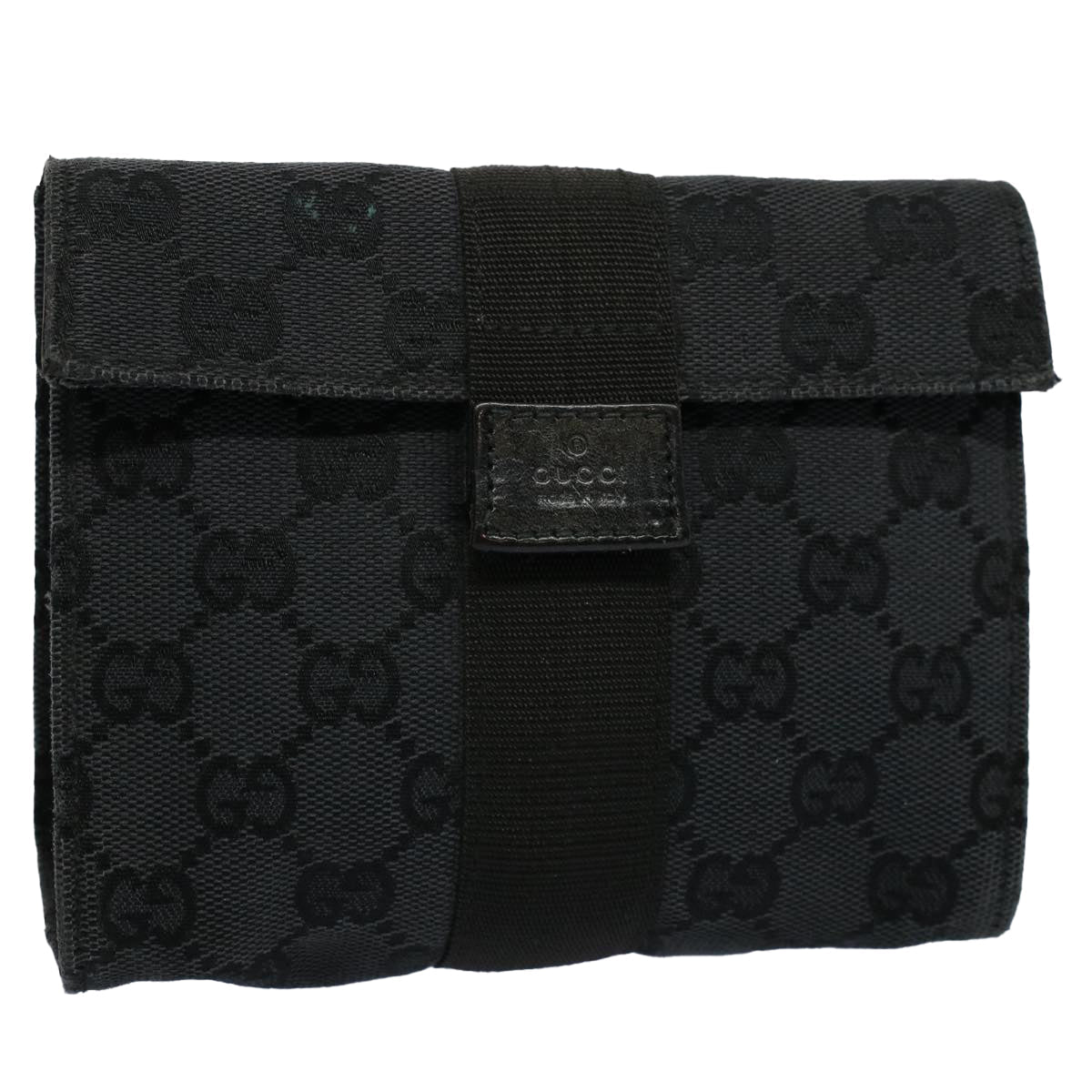GUCCI GG Canvas Guccissima Pouch Black 039 0991 002058 56450