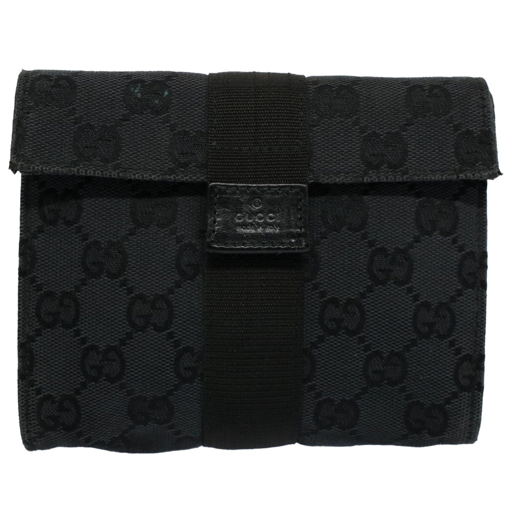 GUCCI GG Canvas Guccissima Pouch Black 039 0991 002058 56450