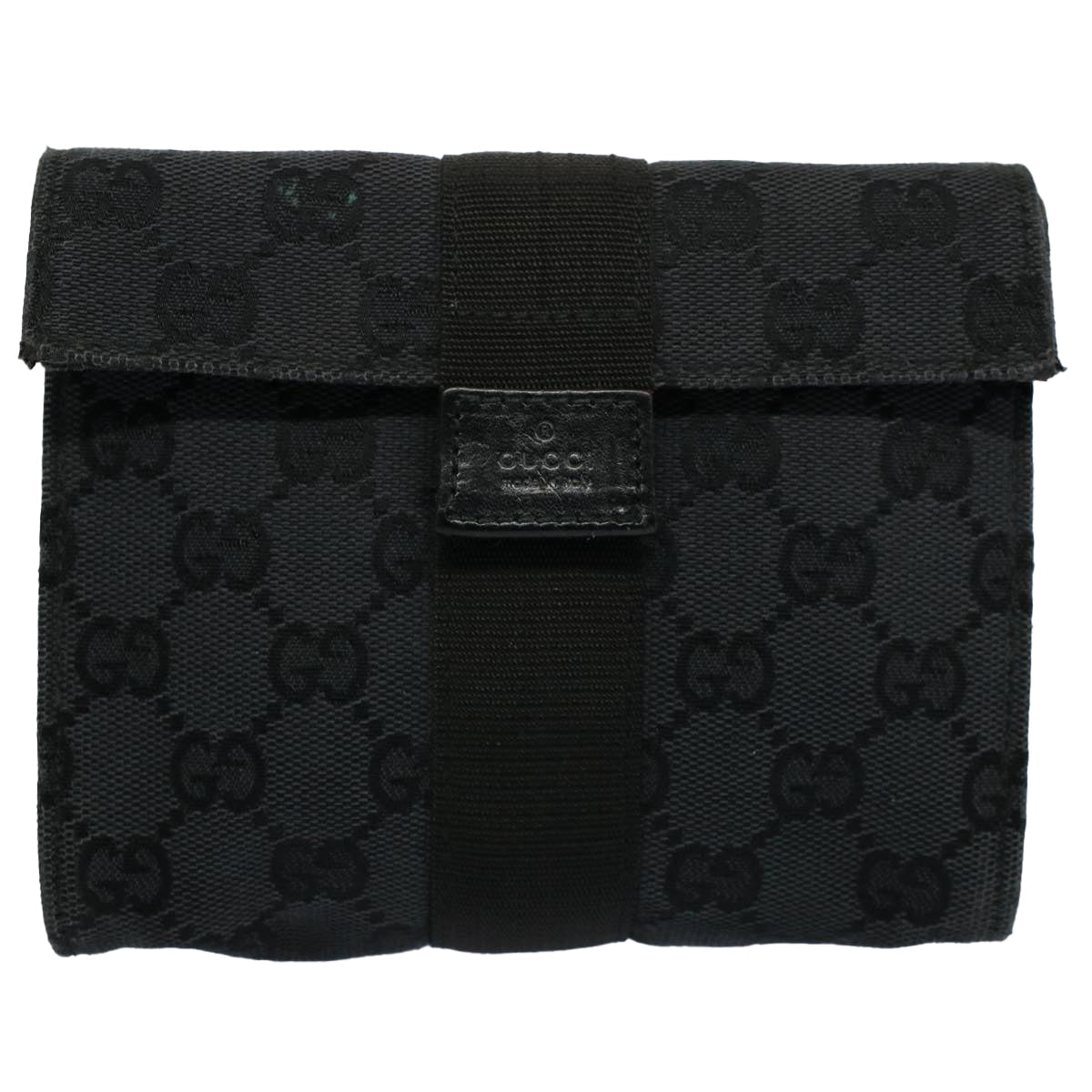 GUCCI GG Canvas Guccissima Pouch Black 039 0991 002058 56450