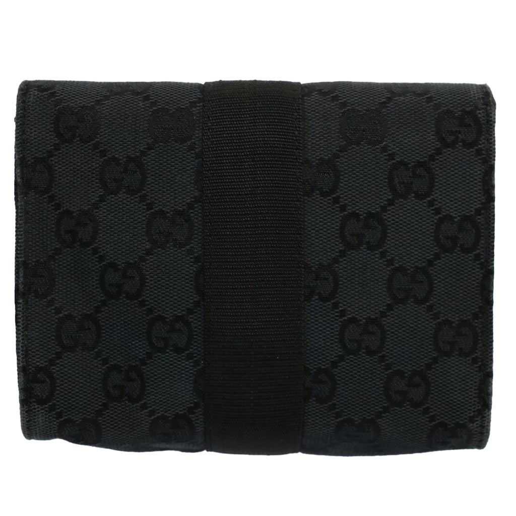 GUCCI GG Canvas Guccissima Pouch Black 039 0991 002058 56450