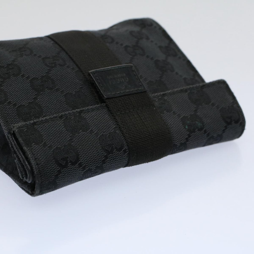 GUCCI GG Canvas Guccissima Pouch Black 039 0991 002058 56450