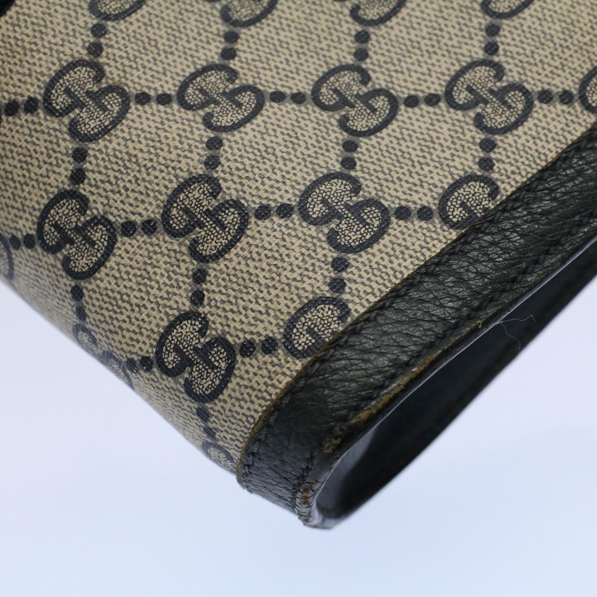 GUCCI GG Supreme Sherry Line Clutch Bag Red Navy gray 89 01 006 56451