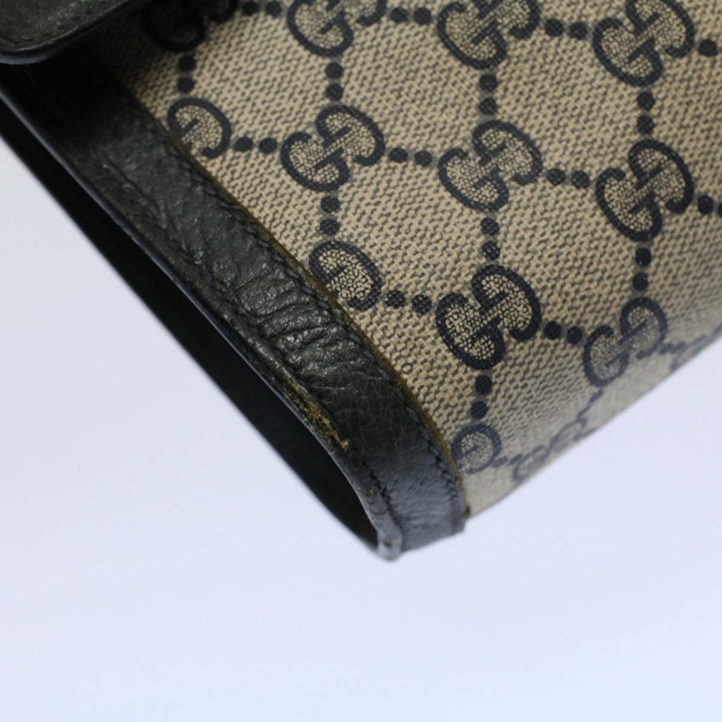 GUCCI GG Supreme Sherry Line Clutch Bag Red Navy gray 89 01 006 56451
