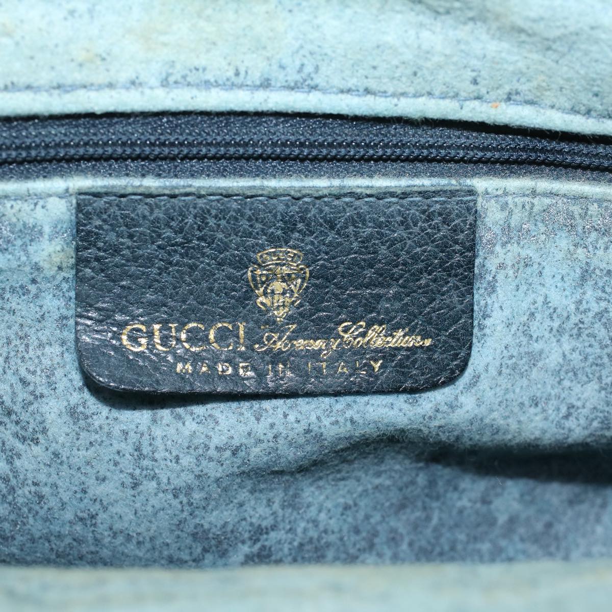 GUCCI GG Canvas Sherry Line Shoulder Bag PVC Leather Navy Red 56483