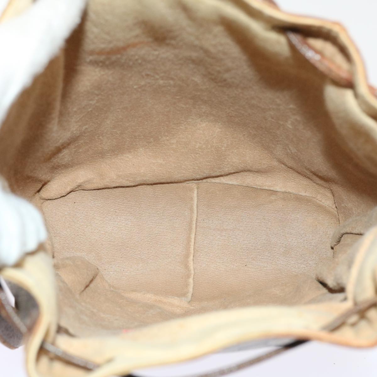 GUCCI GG Canvas Web Sherry Line Shoulder Bag PVC Leather Beige Green 56565