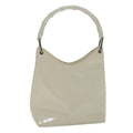 GUCCI Bamboo Shoulder Bag Patent leather Ivory 56566
