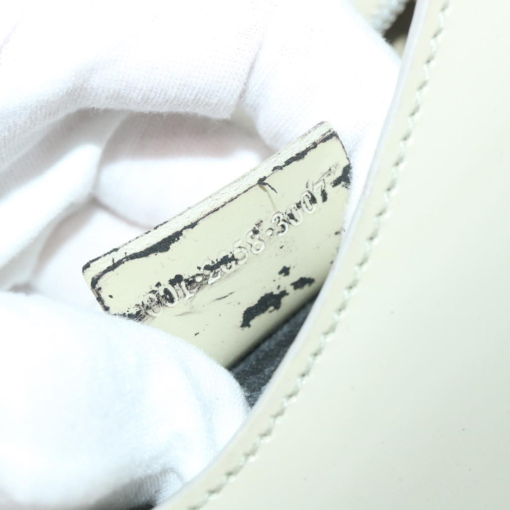 GUCCI Bamboo Shoulder Bag Patent leather Ivory 56566