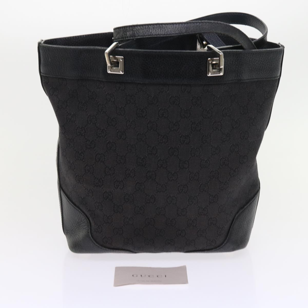GUCCI GG Canvas Tote Bag Black 272377 56568