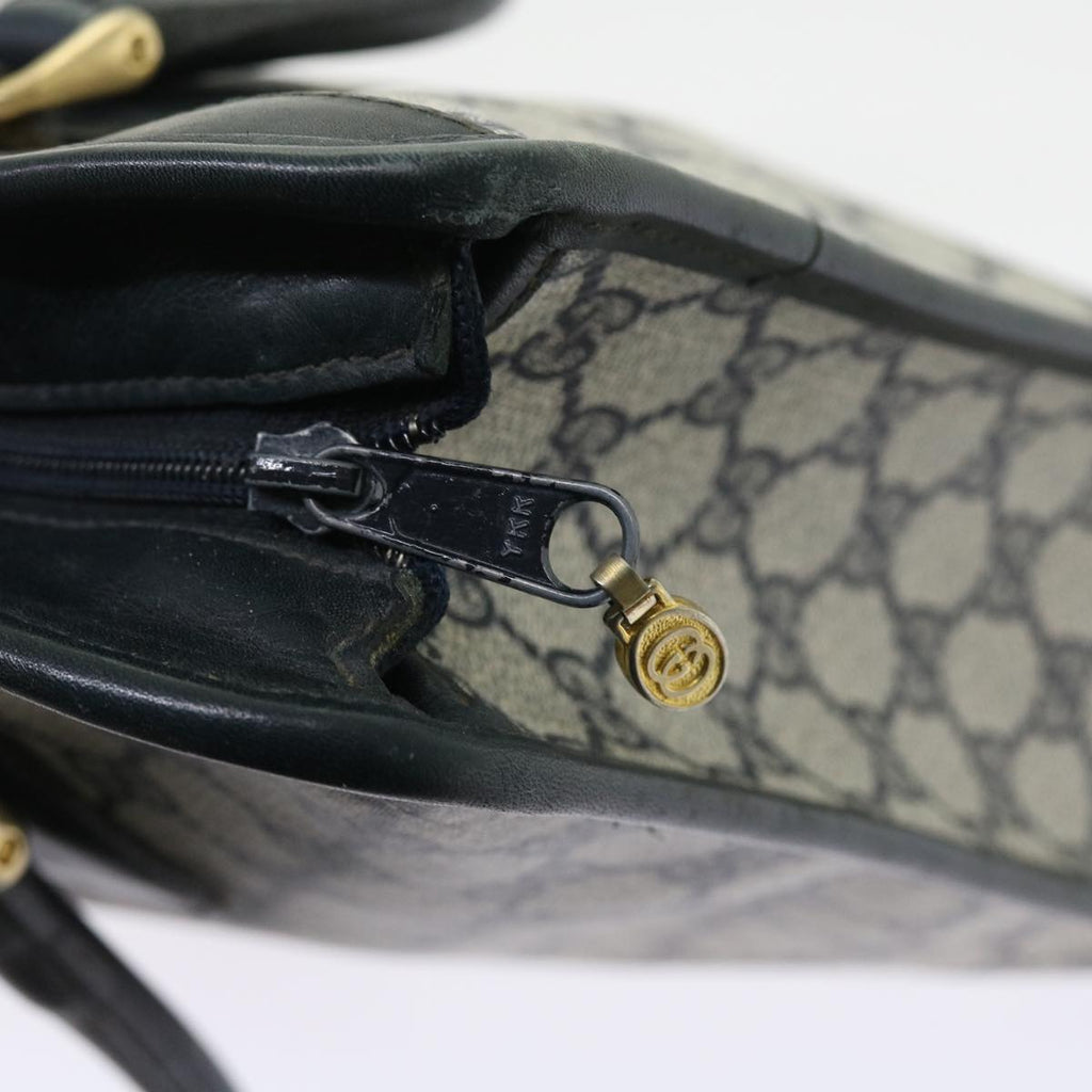 GUCCI GG Supreme Sherry Line Hand Bag Red Navy Gray 010 378 56592