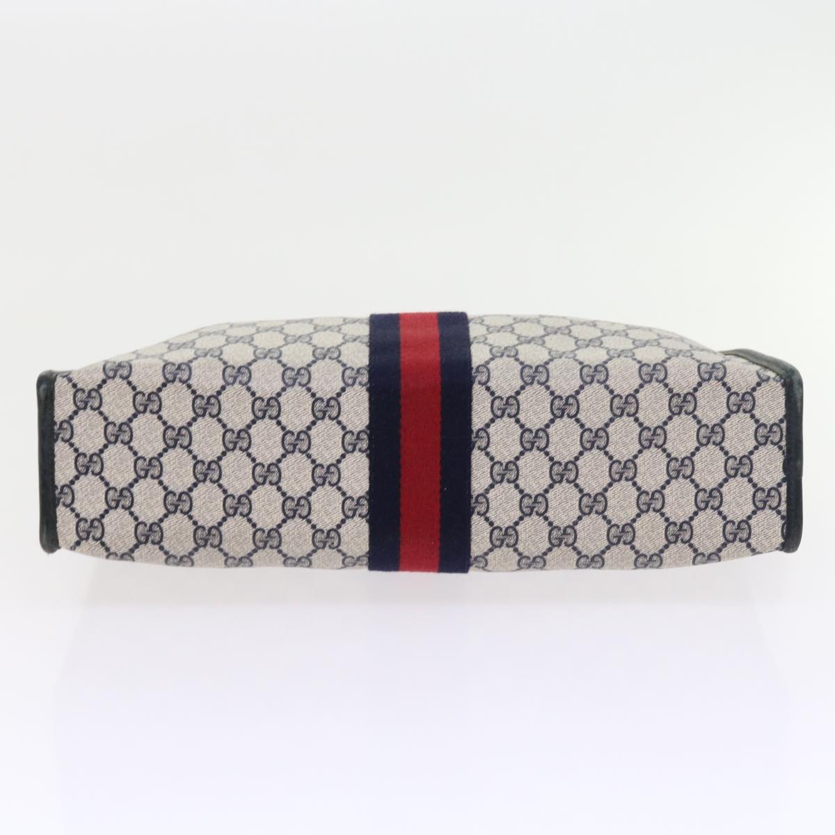GUCCI GG Supreme Sherry Line Hand Bag Red Navy Gray 010 378 56592