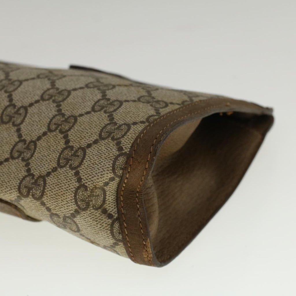 GUCCI GG Supreme Web Sherry Line Clutch Bag Beige Red Green 89 01 032 56612