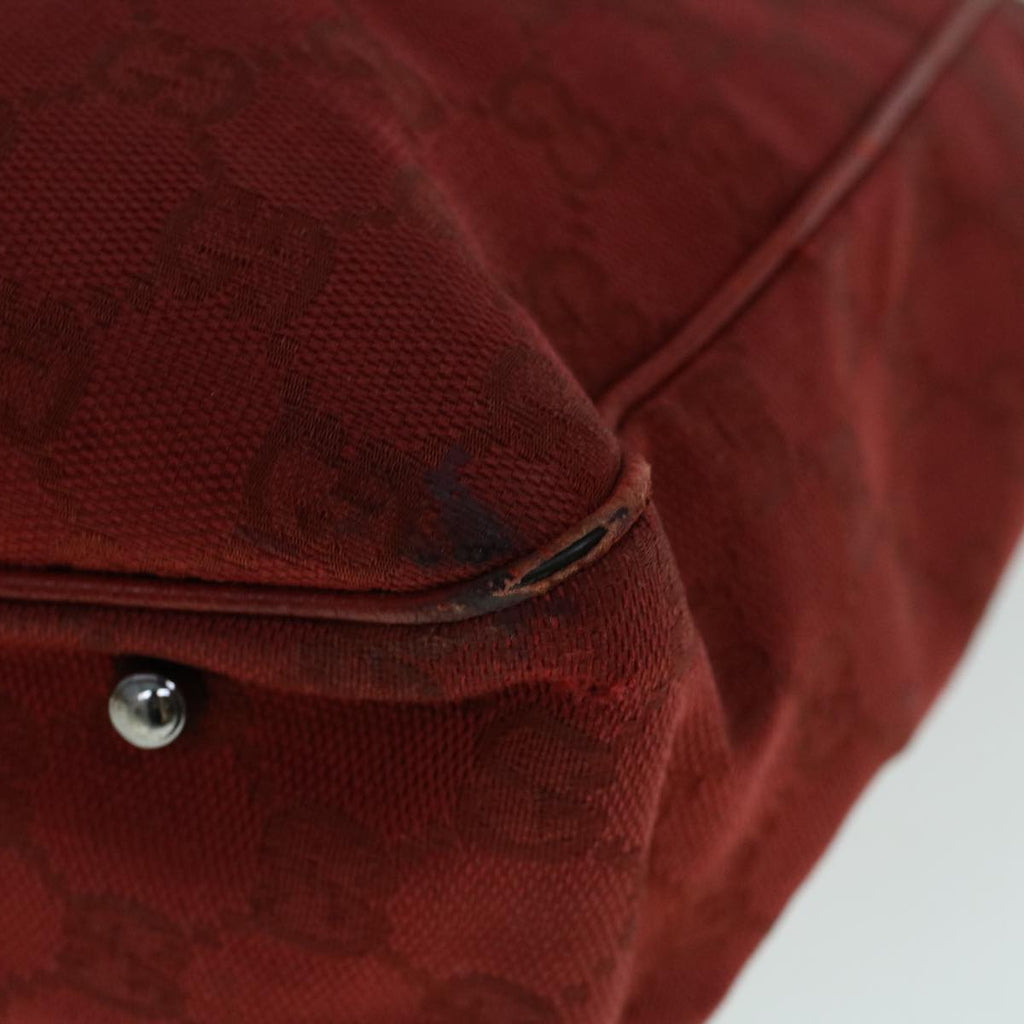 GUCCI GG Canvas Hand Bag Red 113019 56624