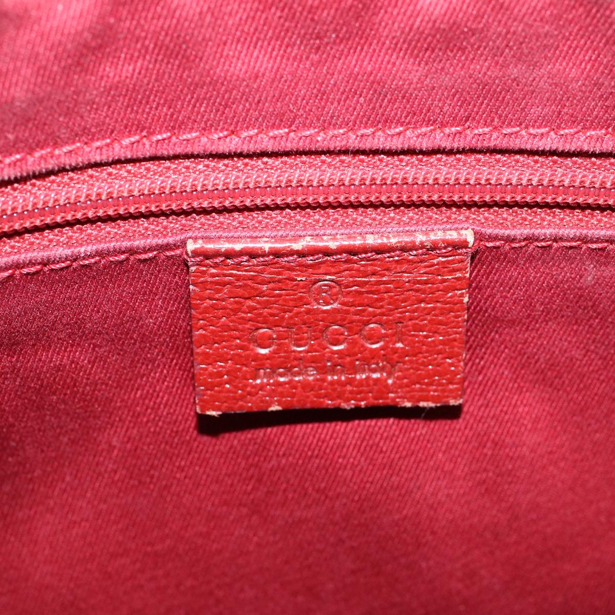 GUCCI GG Canvas Hand Bag Red 113019 56624